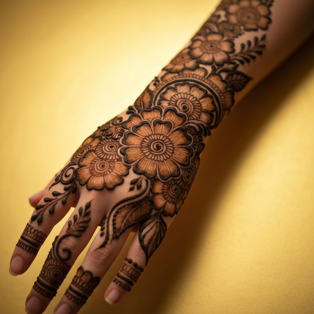 Elegant Arabic mehndi design